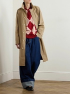 Simone Rocha - Crystal-Embellished Cotton-Gabardine Trench Coat - Brown