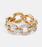 Nadine Aysoy Catena Petite 18kt gold ring with diamonds