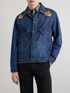 Needles - Embroidered Denim Jacket - Blue