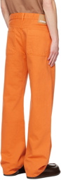Jacquemus Orange Le Raphia 'Le de Nîmes Suno' Jeans
