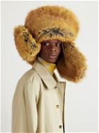 Burberry - Faux Fur Trapper Hat - Brown