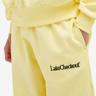 Late Checkout Men's LC Logo Sweat Pants in Yellow