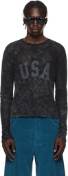 GUESS USA Black Front Lettering T-shirt