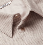 Auralee - Striped Wool and Cashmere-Blend Overshirt - Neutrals
