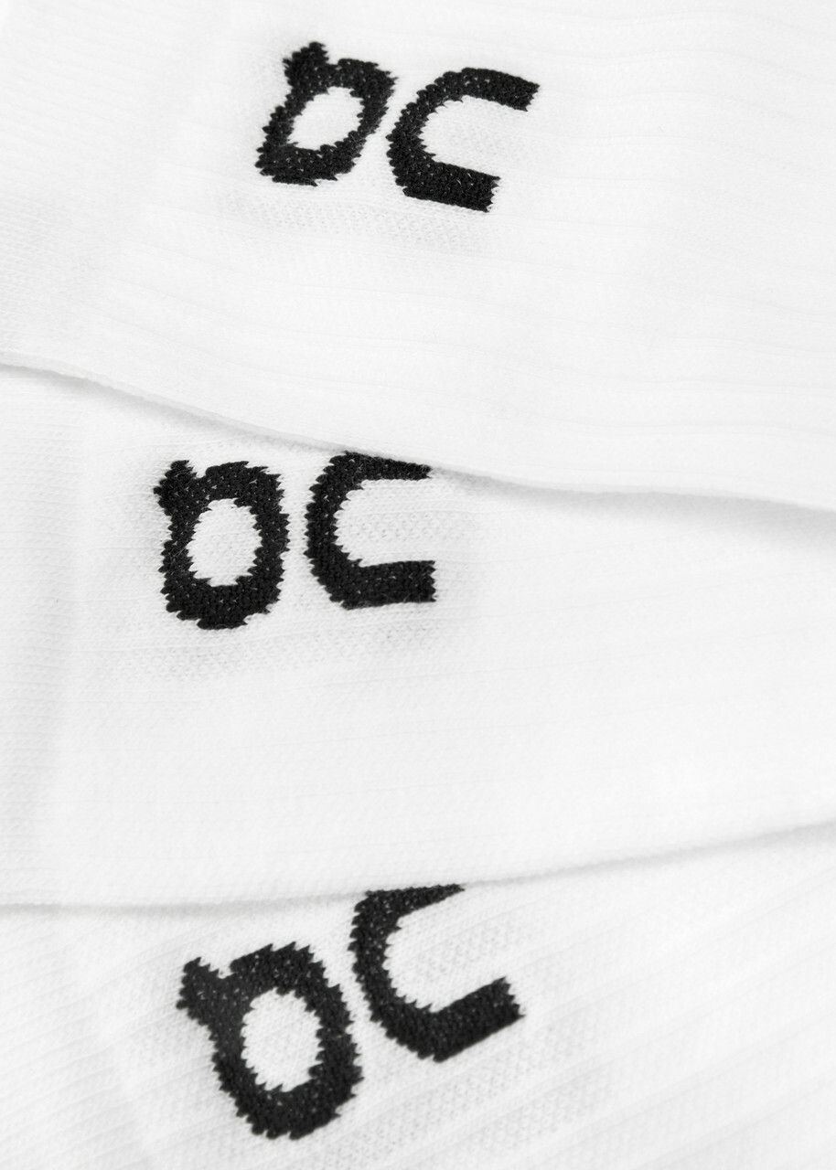ON Logo Cotton-blend Socks set of Three White