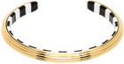 AMI Paris Gold Lineami Open Cuff Bracelet