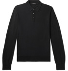 ERMENEGILDO ZEGNA - Silk Polo Shirt - Black