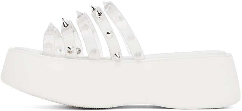 Jean Paul Gaultier White Melissa Edition 'The Becky Punk Love' Slides