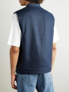 NN07 - Cafu 1454 Padded Linen Gilet - Blue
