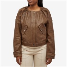 Saks Potts Women's Margeta Leather Jacket in Brown