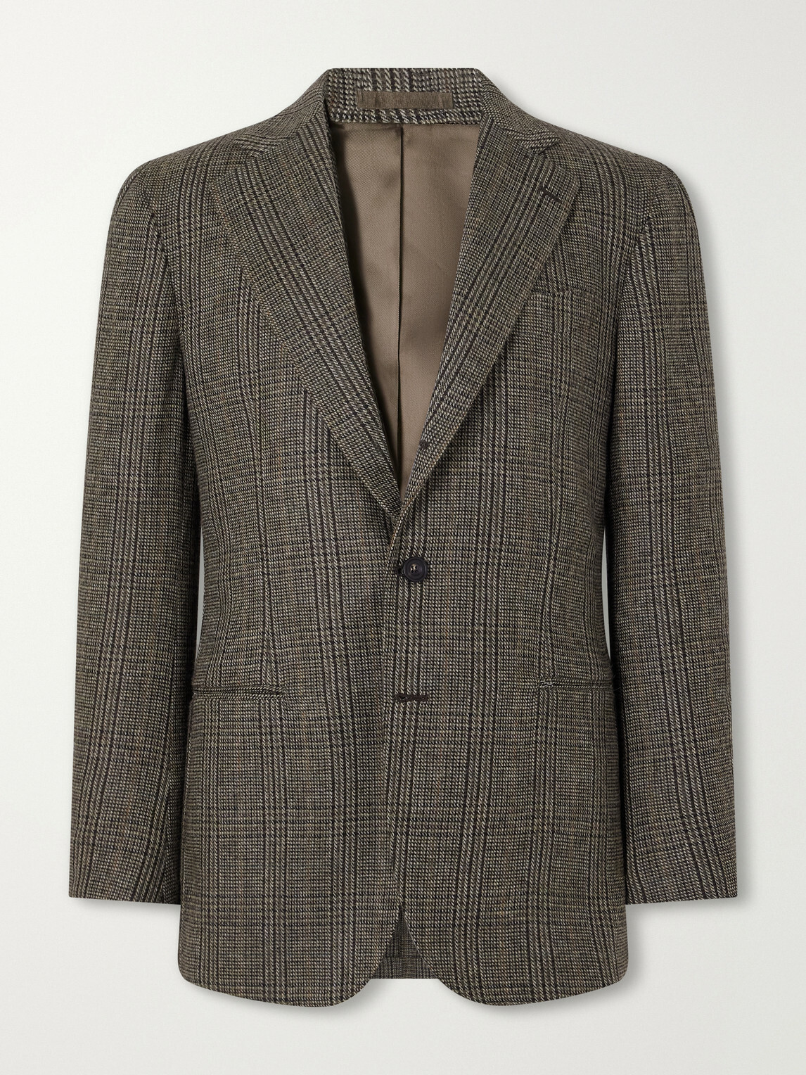 J. Mueser - Waverly Prince of Wales Checked Virgin Wool-Tweed Blazer - Green