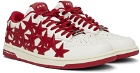 AMIRI Red & White Stars Low Sneakers