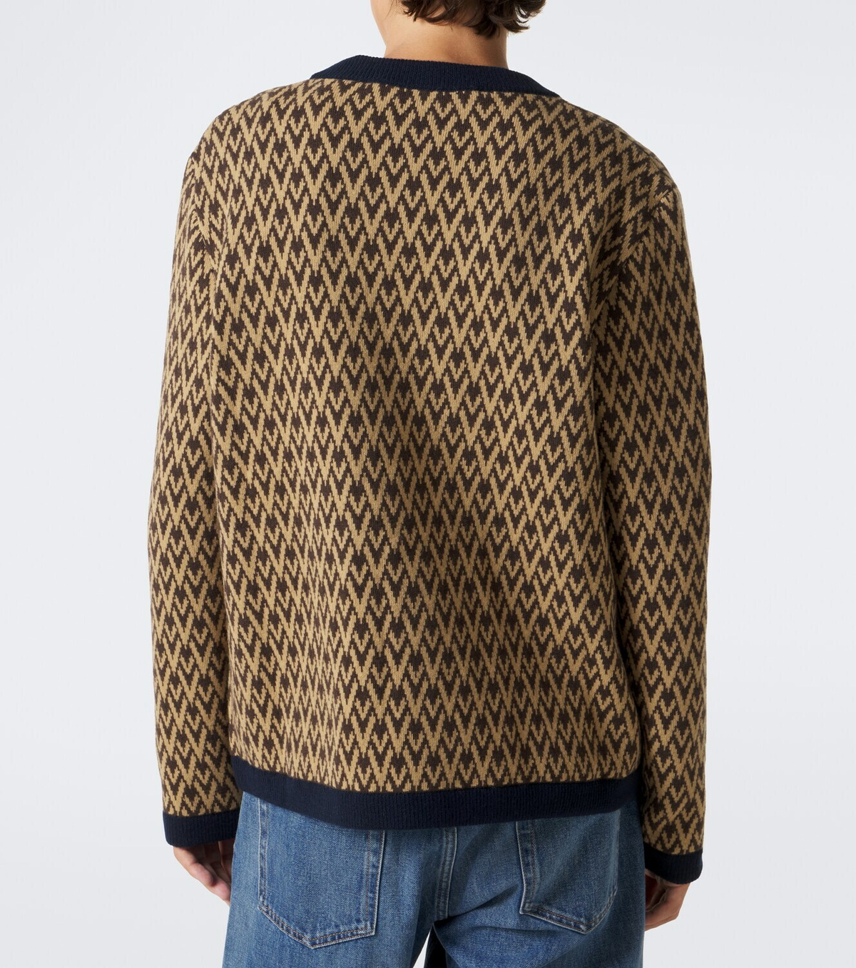 Valentino Toute La V jacquard virgin wool cardigan