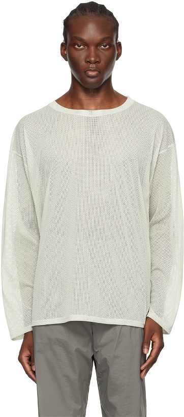 Photo: South2 West8 Off-White Semi-Sheer Long Sleeve T-Shirt