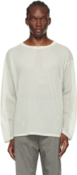 South2 West8 Off-White Semi-Sheer Long Sleeve T-Shirt