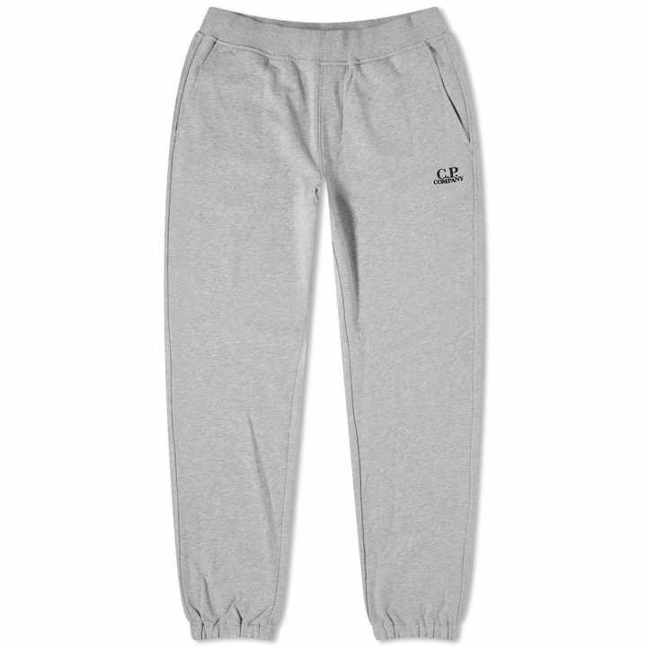 Photo: C.P. Company Men's Diagonal Fleece Track Pants in Grey Melange