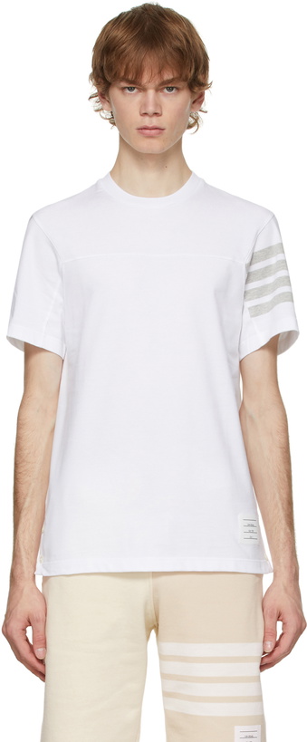 Photo: Thom Browne White Engineered 4-Bar T-Shirt