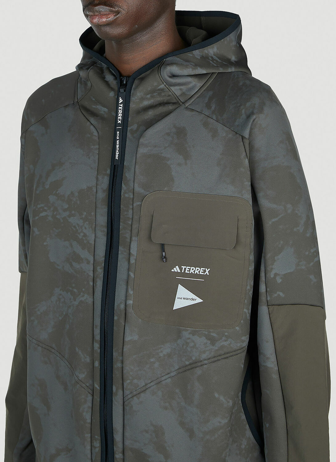 adidas Terrex x And Wander Graphic Print Hooded Jacket