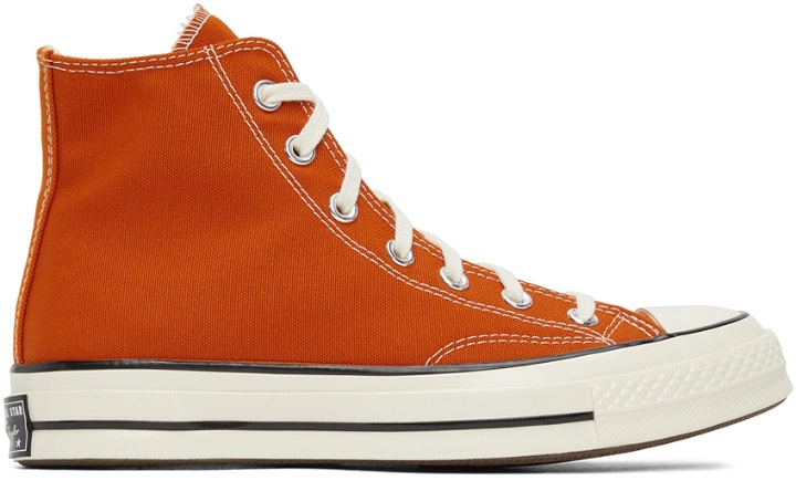 Photo: Converse Orange Chuck 70 Hi Sneakers