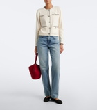 Tory Burch Kendra scalloped wool-blend cardigan