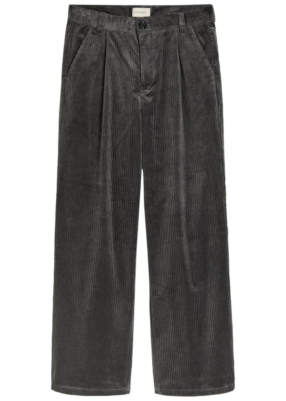 Photo: Oliver Spencer Orsman Corduroy Wide-leg Trousers Dark Grey