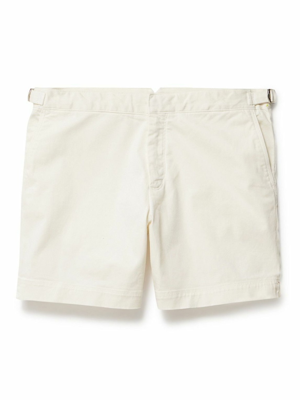 Photo: Orlebar Brown - Bulldog Slim-Fit Stretch-Cotton Twill Shorts - White