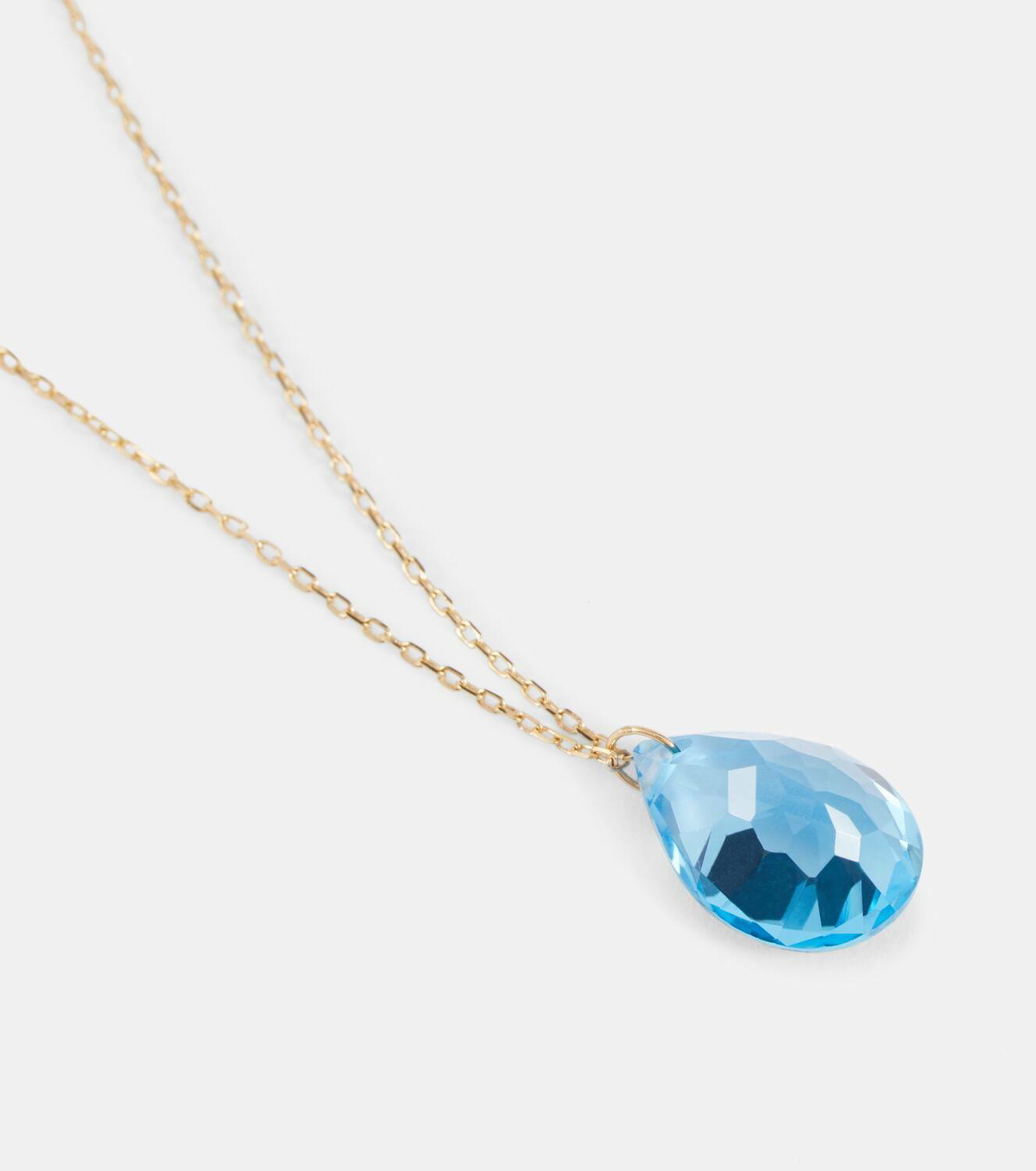 Persée 18kt yellow gold necklace with topaz