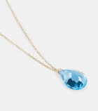 Persée 18kt yellow gold necklace with topaz