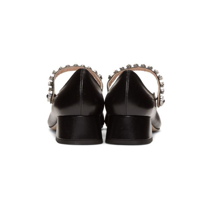 Miu Miu Black Crystal Ballerina Heels Miu Miu