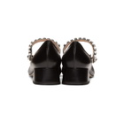 Miu Miu Black Crystal Ballerina Heels