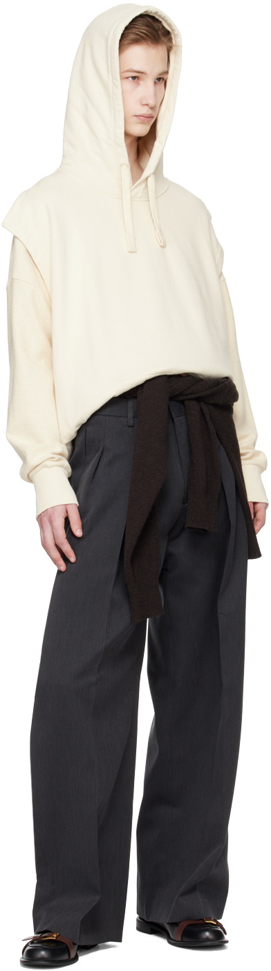 T/SEHNE Off-White Layered Hoodie