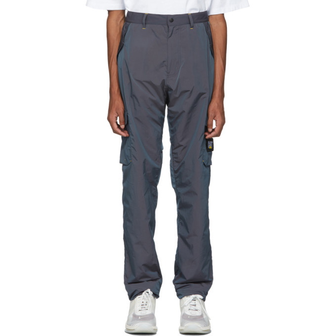 Photo: John Elliott Navy CAT Edition Iridescent Nylon Cargo Pants