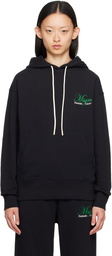 MSGM Black Printed Hoodie