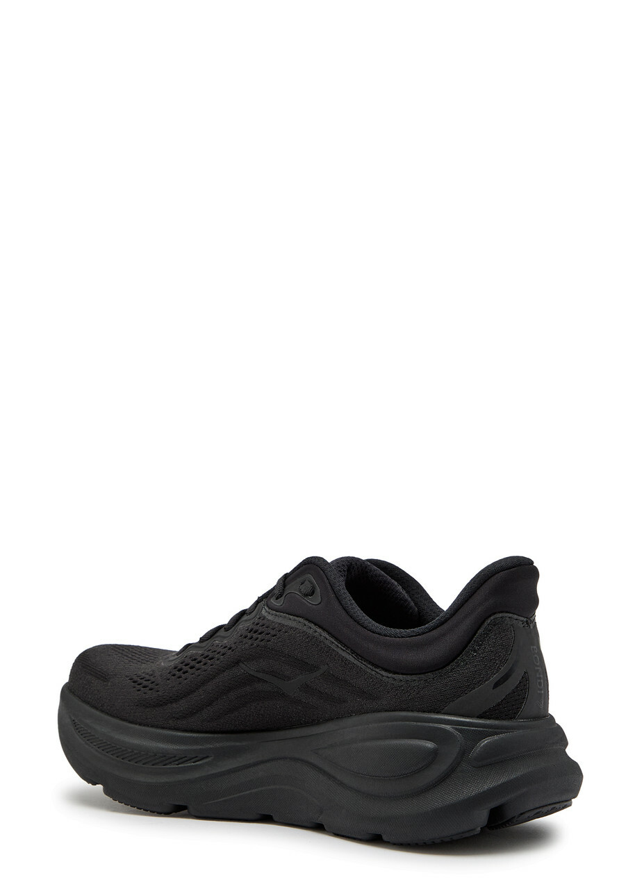 Hoka Bondi 9 Jacquard Mesh-knit Sneakers Black