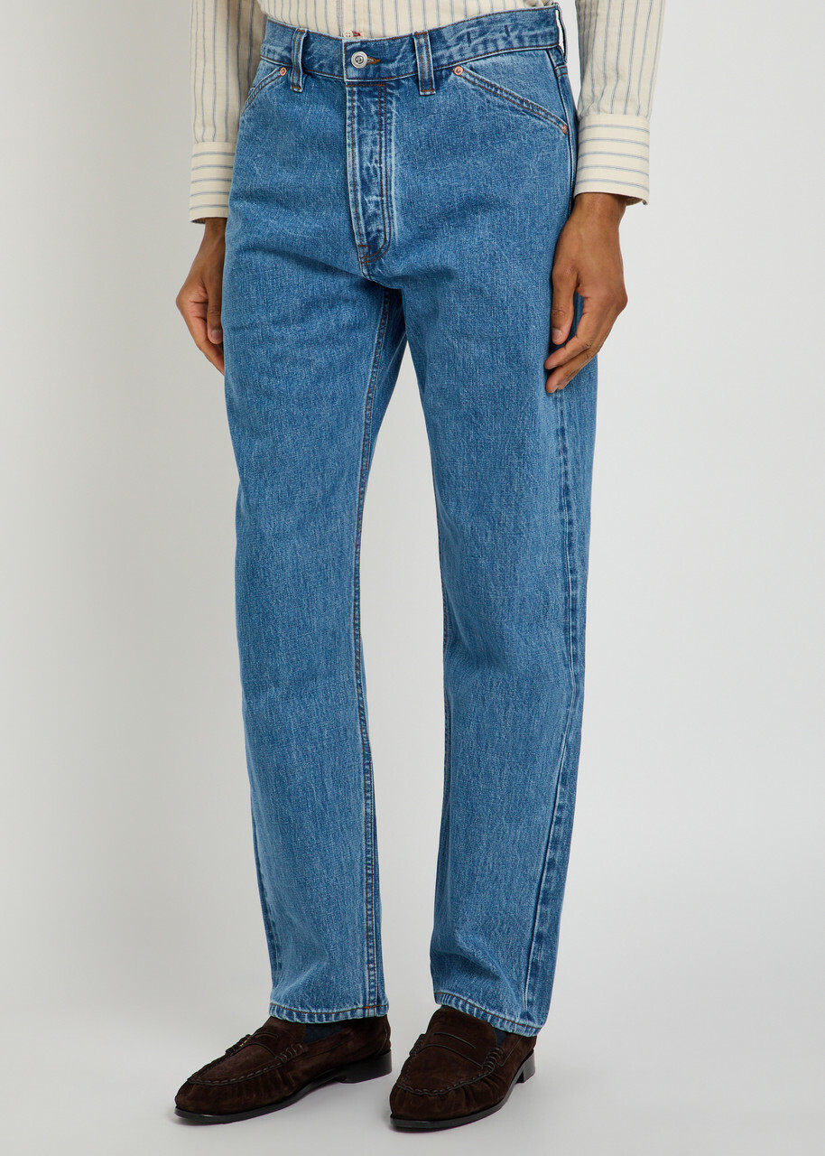 Drake's Straight-leg Denim Jeans Blue