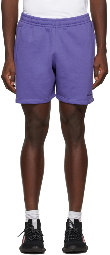 Photo: adidas x Humanrace by Pharrell Williams Purple Humanrace Basics Shorts