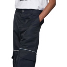 paria /FARZANEH Navy Pocket Panel Trousers