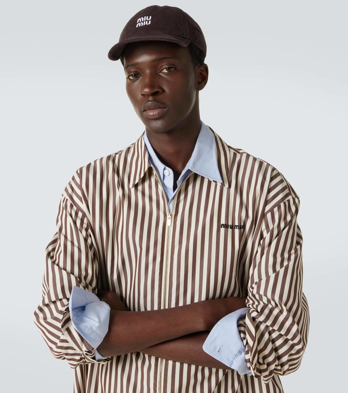 Miu Miu Logo denim baseball cap