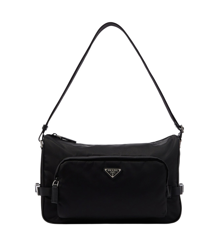 Photo: Prada Large leather-trimmed shoulder bag