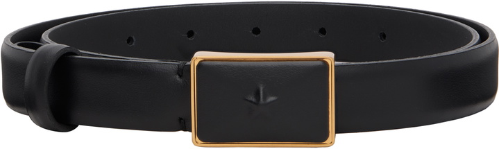 Photo: Mugler Black Smooth Leather Belt