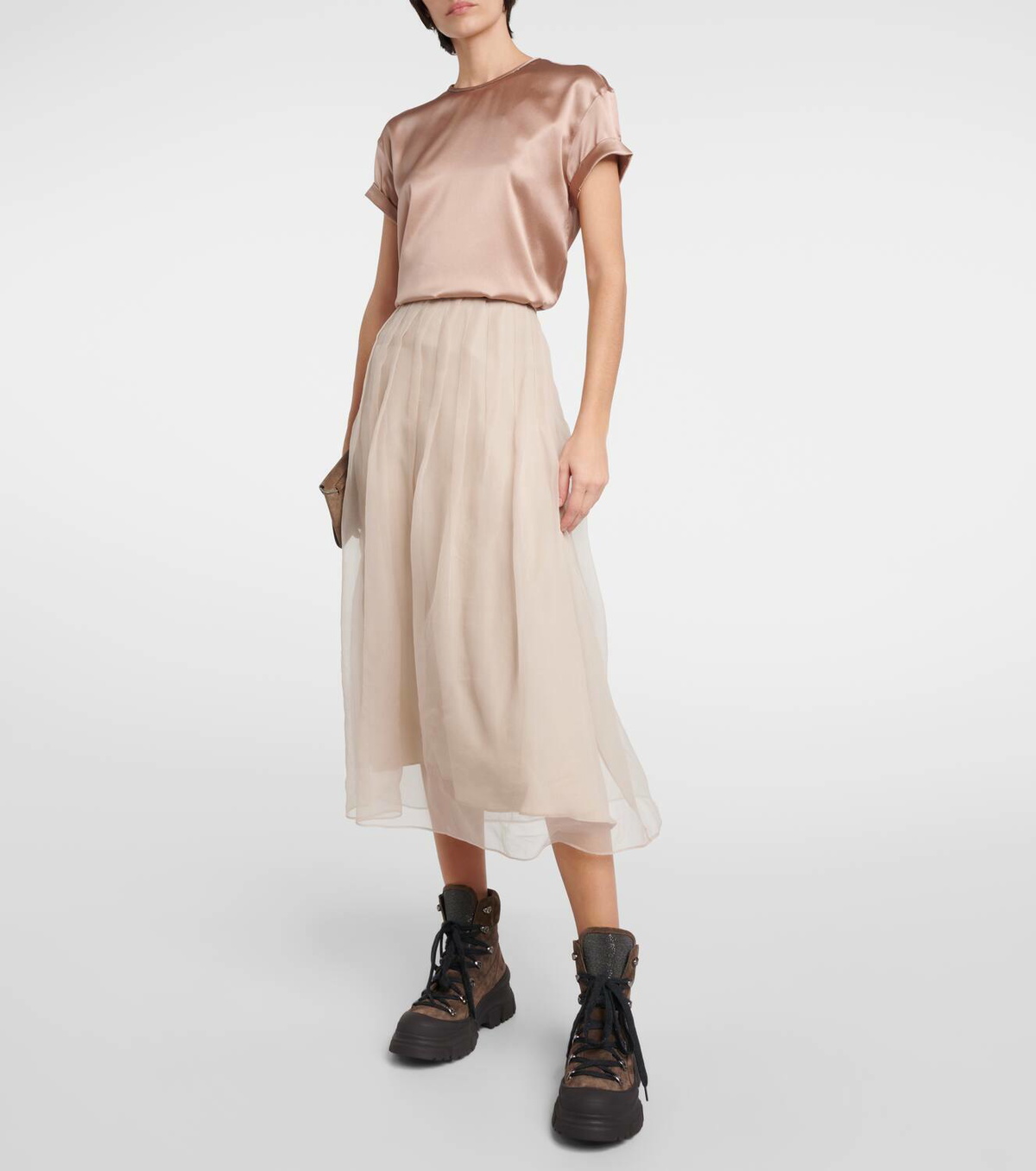 Brunello Cucinelli Silk tulle maxi skirt Brunello Cucinelli