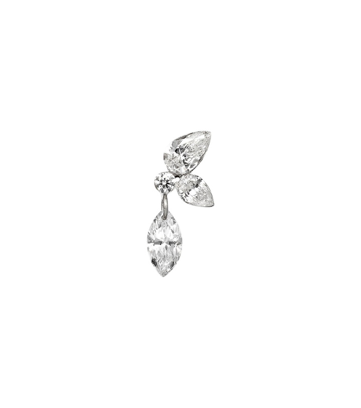 Photo: Maria Tash Echo 18kt white gold (750/1000) single earring with diamonds
