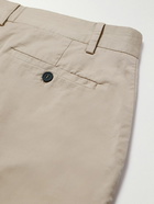 Sunspel - Straight-Leg Garment-Dyed Cotton-Blend Twill Chinos - Neutrals