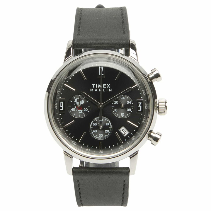 Photo: Timex x Peanuts Marlin Chrono Joe Cool Watch in Black 