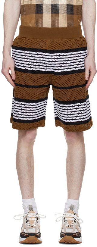 Photo: Burberry Brown Striped Shorts