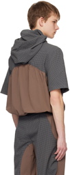 Uncertain Factor Gray Mirage No. 1 Short Sleeve Zip-Up Hoodie