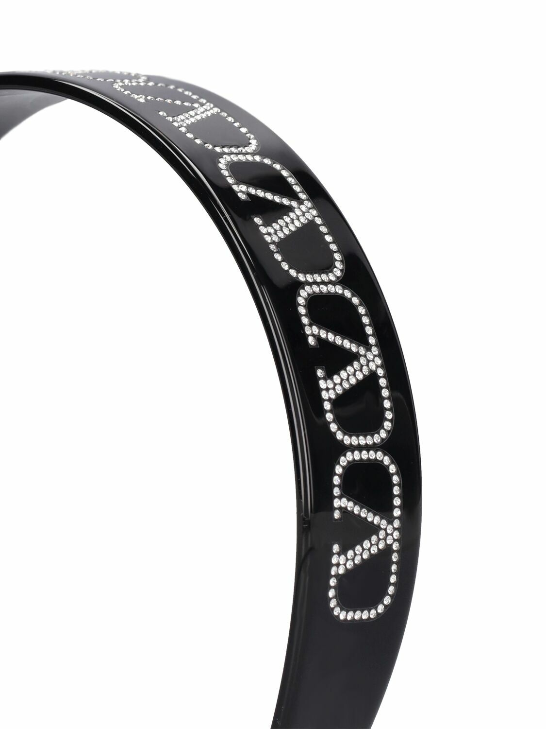 VALENTINO GARAVANI - Crystal V Logo All Over Resin Headband  display picture 2
