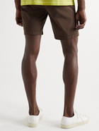 Theory - Zaine Straight-Leg Cotton-Blend Twill Shorts - Brown