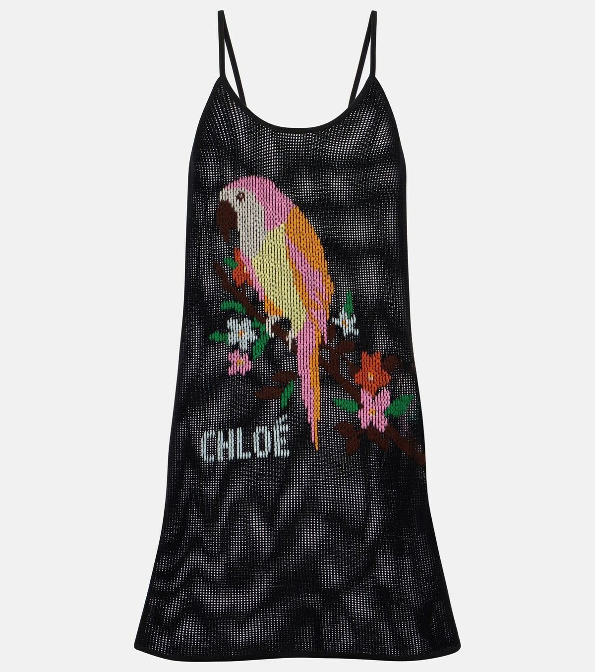 Chloé Embroidered cotton minidress