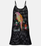 Chloé Embroidered cotton minidress